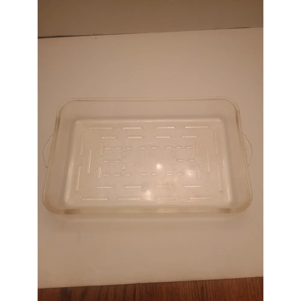 rectangle Clear Glass Bake Baking Dish Textured Bottom 8x12x2
